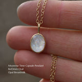 Moonrise Time Capsule Pendant | 8x10mm Oval