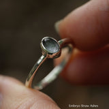 Soleil 4x6mm Oval Time Capsule Stacking Ring