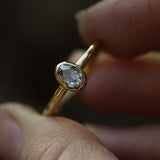 Starlight 4x6mm Oval Time Capsule Stacking Ring