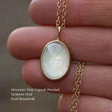 Moonrise Time Capsule Pendant | 12x16mm Oval