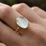 Moonrise 12x16mm Oval Time Capsule Ring