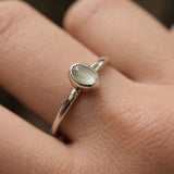 Soleil Time Capsule Stacking Ring | Faceted Oval