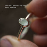 Soleil Time Capsule Stacking Ring | Faceted Oval