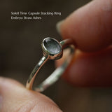 Soleil Time Capsule Stacking Ring | Faceted Oval