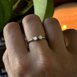 Dewdrop 2 Stone Ring