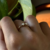 Dewdrop 2 Stone Ring