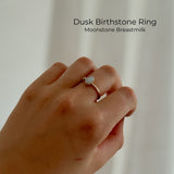 Dusk Teardrop Birthstone Ring