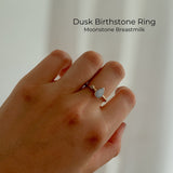 Dusk Teardrop Birthstone Ring
