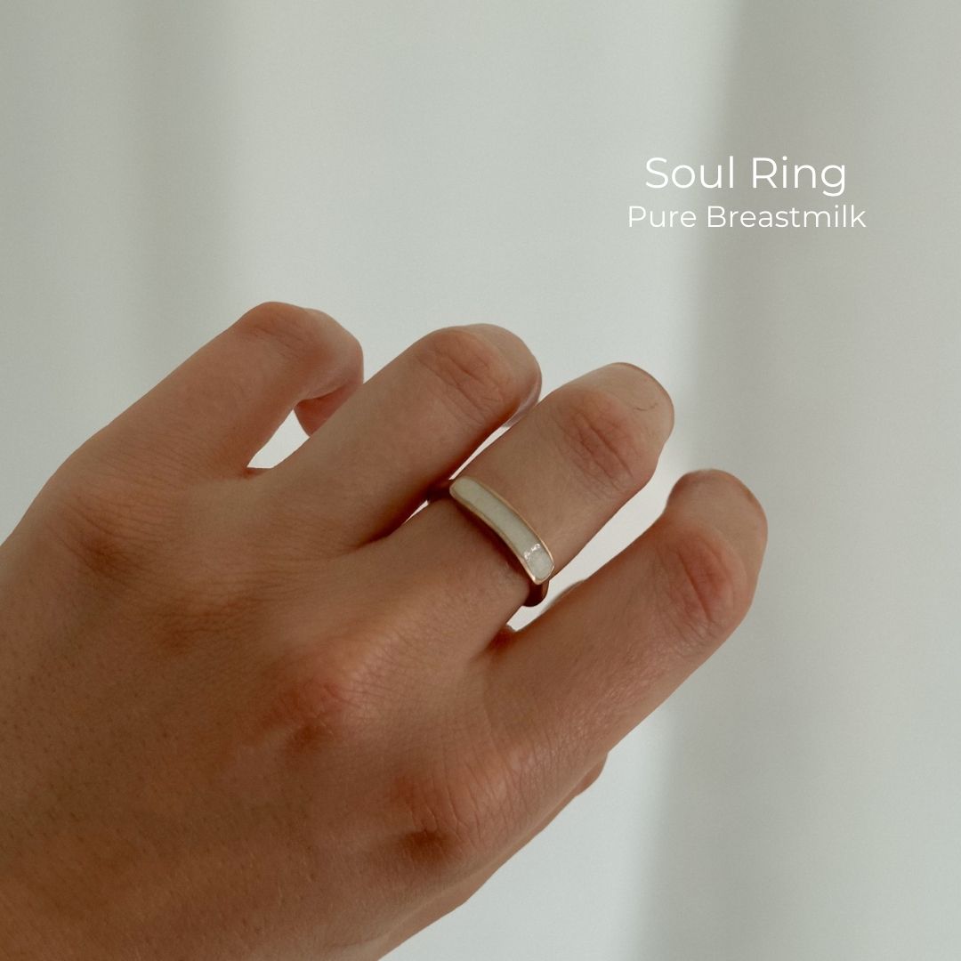 Soul Channel Ring | Waterproof Breastmilk & Ashes Keepsake – Milk & Stone